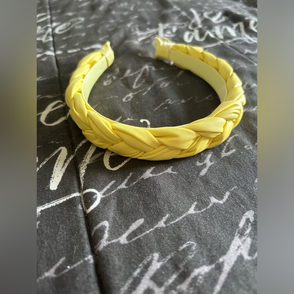 Anthropologie Yellow Braided Headband - Picture 2 of 4
